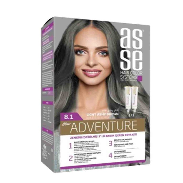 رنگ موی زنانه آسه بدون آمونیاک شماره 8.1 100میل