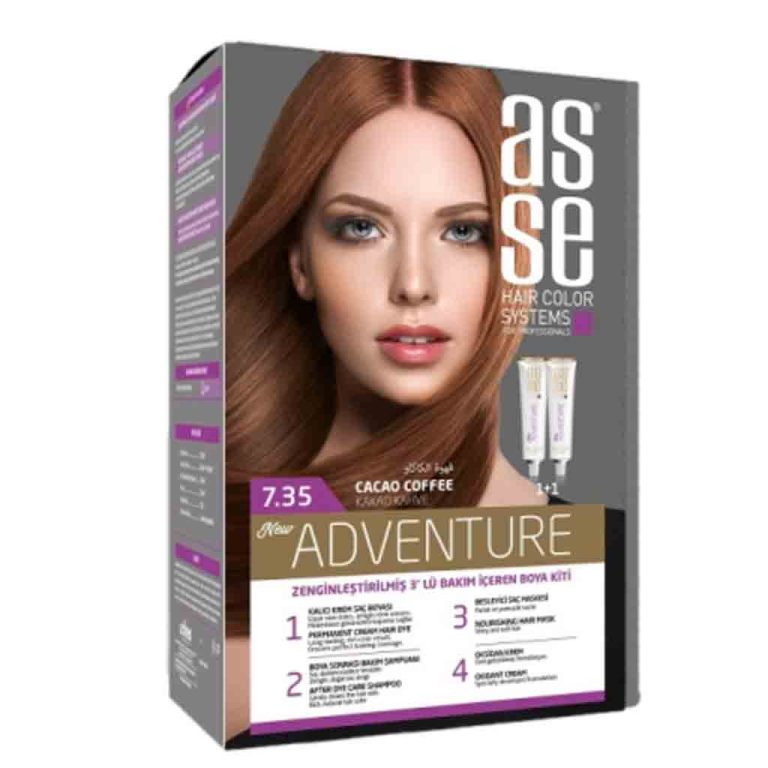 رنگ موی زنانه آسه بدون آمونیاک شماره 7.35 100میل